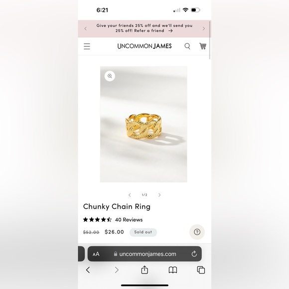 Uncommon James Gold 14K Gold Plated Brass Jewelry - Picture 7 of 15